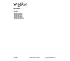 Whirlpool WML35011KS00 cover sheet diagram