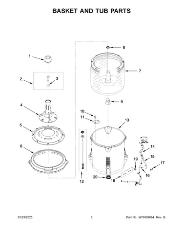 Basket and tub parts