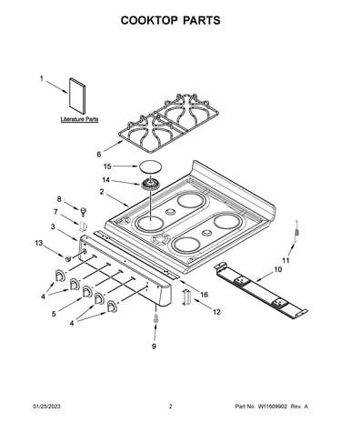Cooktop parts
