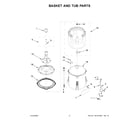 Whirlpool 3LWTW4815FW1 basket and tub parts diagram