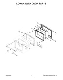 Lower oven door parts