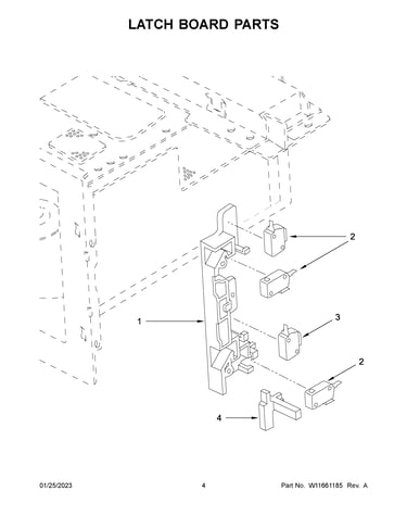 Latch board parts