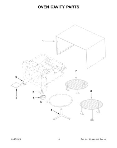 Oven cavity parts