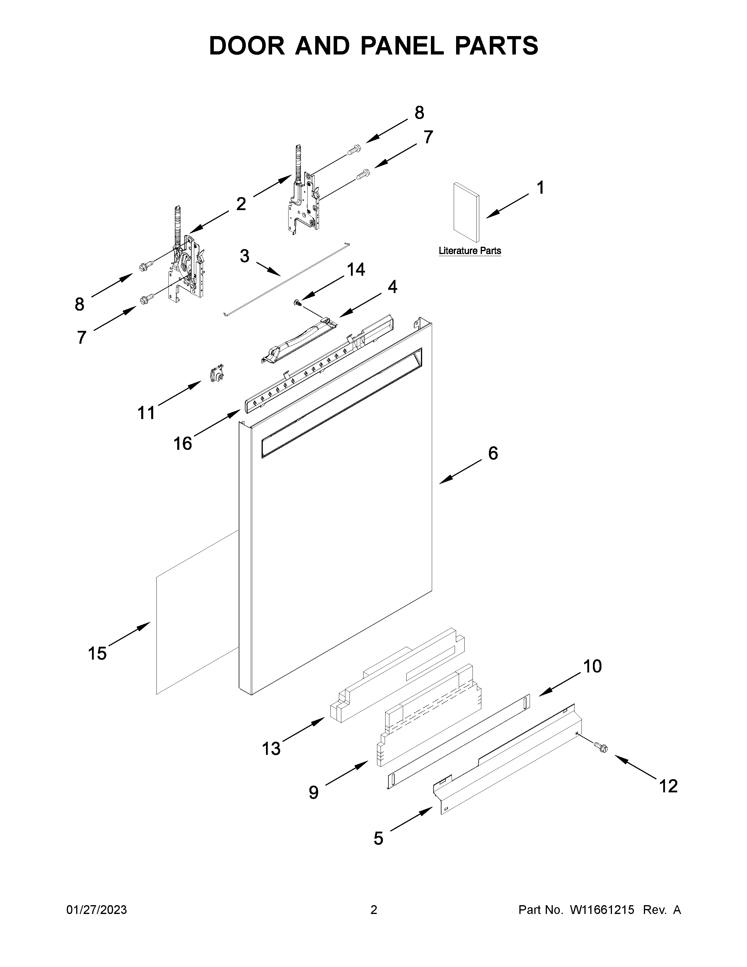 Door and panel parts