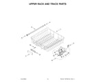 KitchenAid KDFE204KWH1 upper rack and track parts diagram