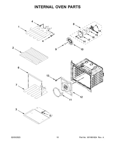 Internal oven parts