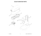 KitchenAid 5KSM55SXXWWH0 color variation parts diagram