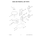 KitchenAid 5KSM55SXXWWH0 base and pedestal unit parts diagram