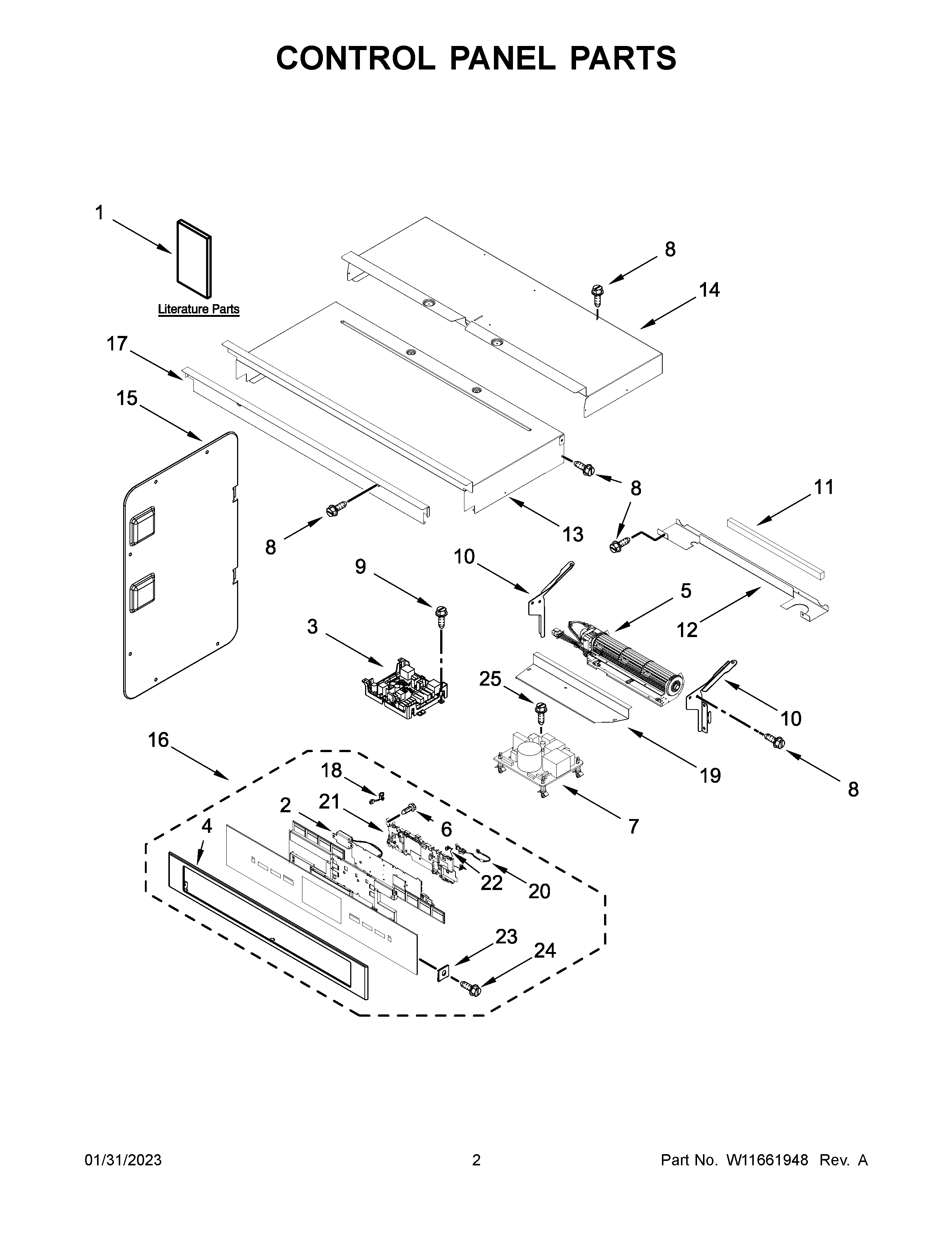 Control panel parts