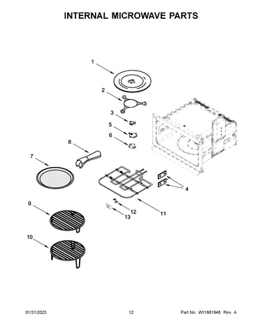 Internal microwave parts