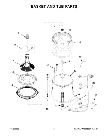 Basket and tub parts