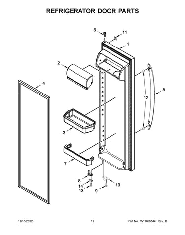 Refrigerator door parts
