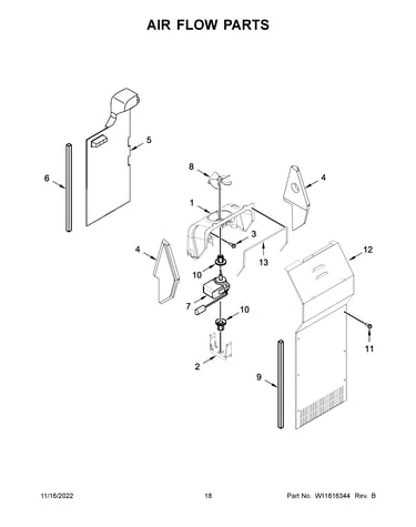 Air flow parts