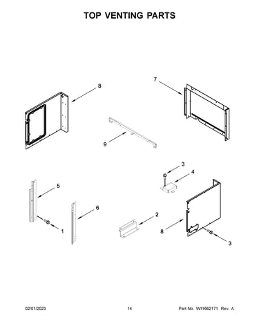 Top venting parts