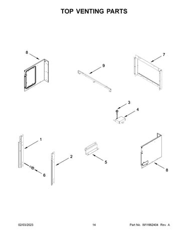 Top venting parts