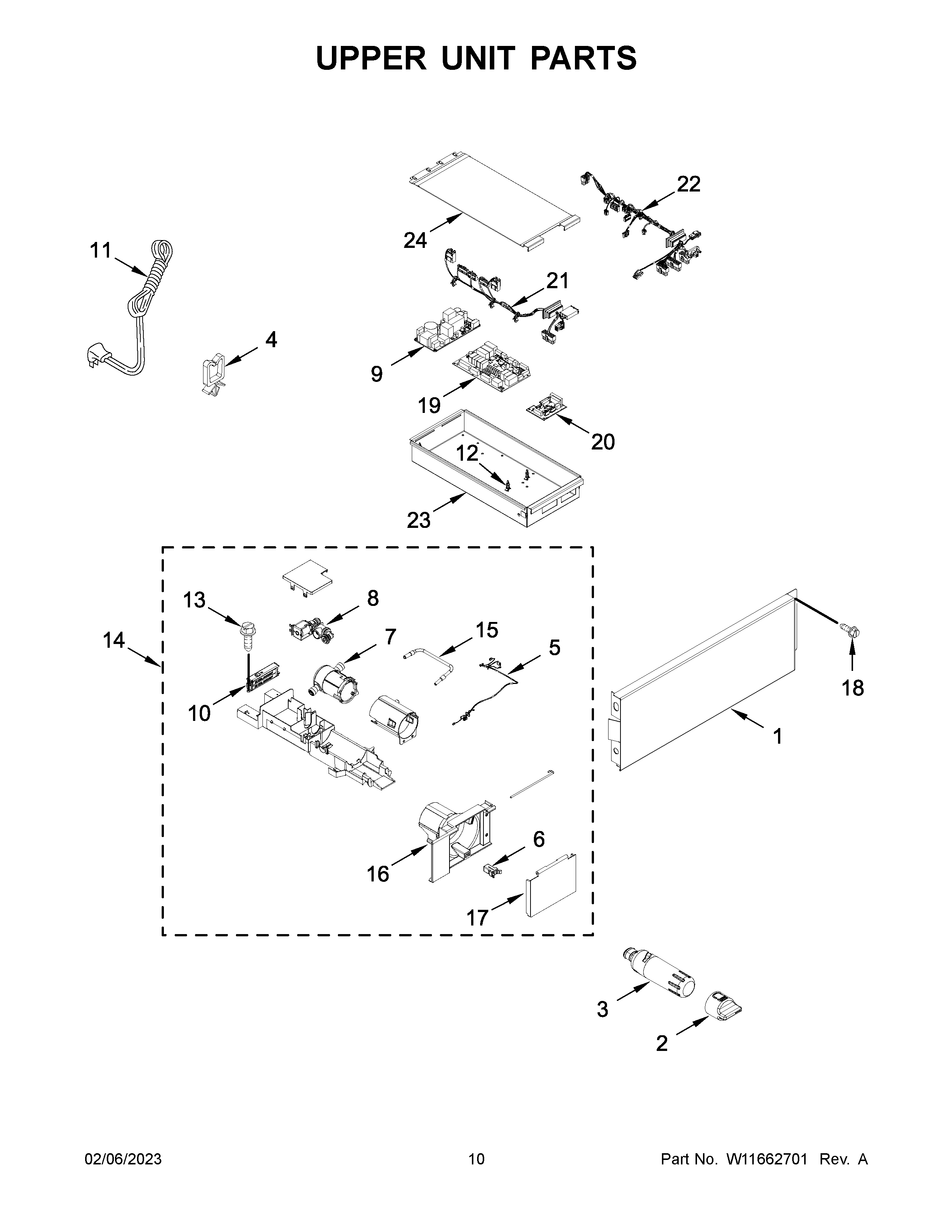Upper unit parts