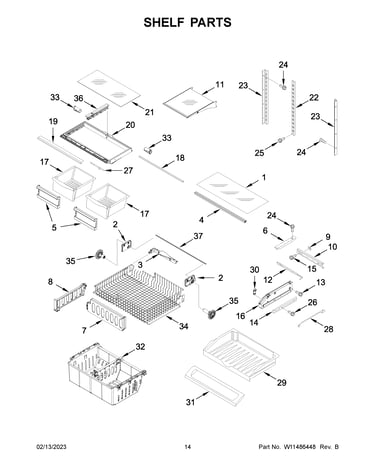 Shelf parts