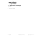 Whirlpool WUR50X24HZ02 cover sheet diagram