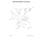 KitchenAid KSM195PSHI0 base and pedestal unit parts diagram