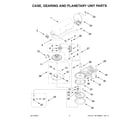 KitchenAid KSM195PSHI0 case, gearing and planetary unit parts diagram