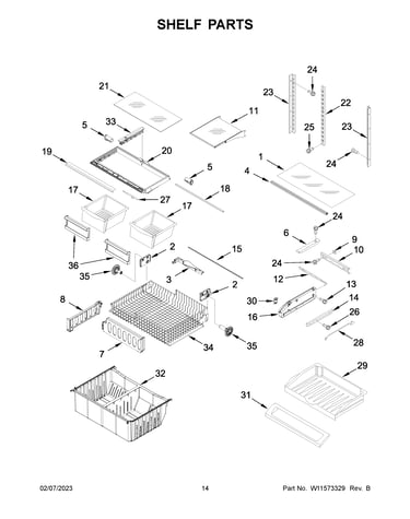 Shelf parts