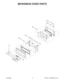 Microwave door parts