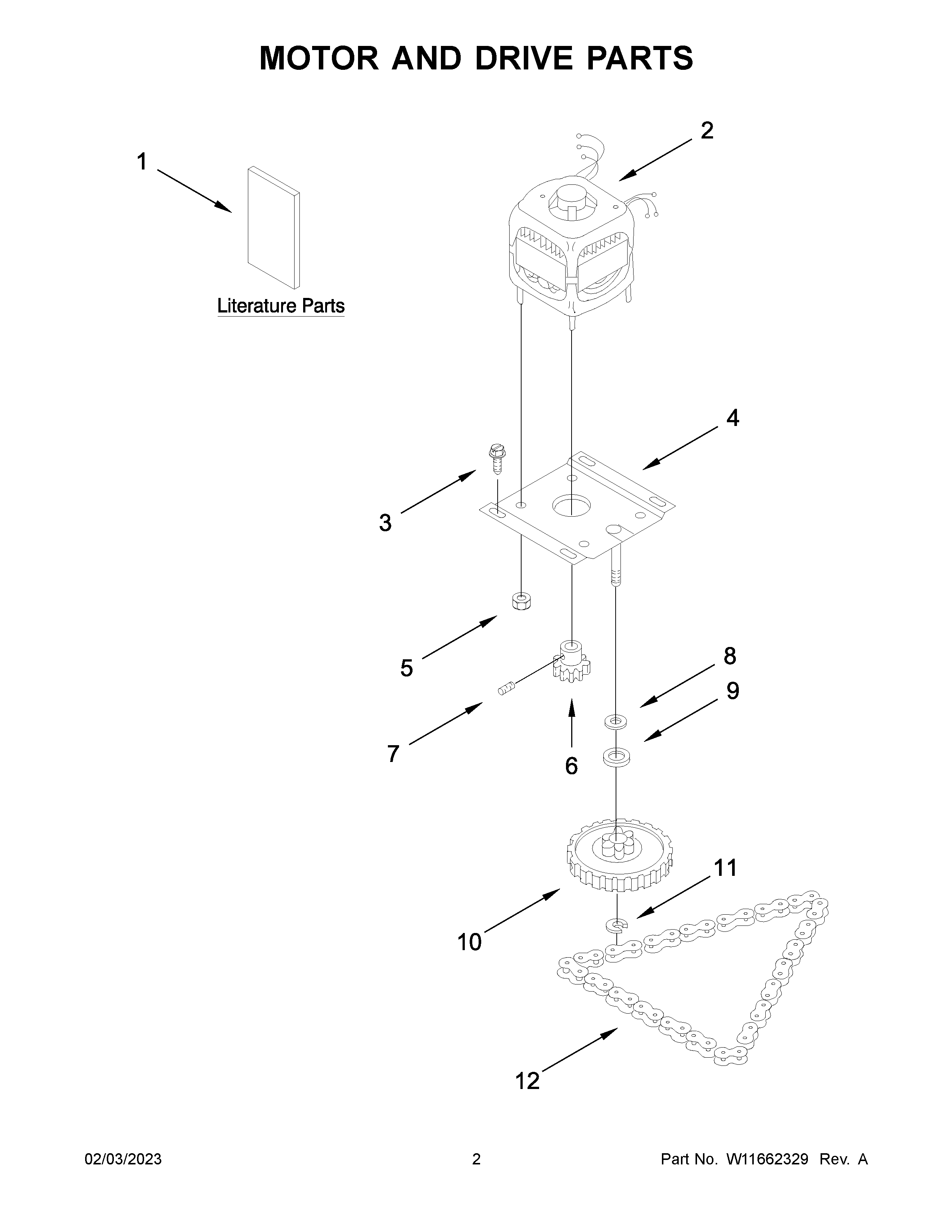 Motor and drive parts