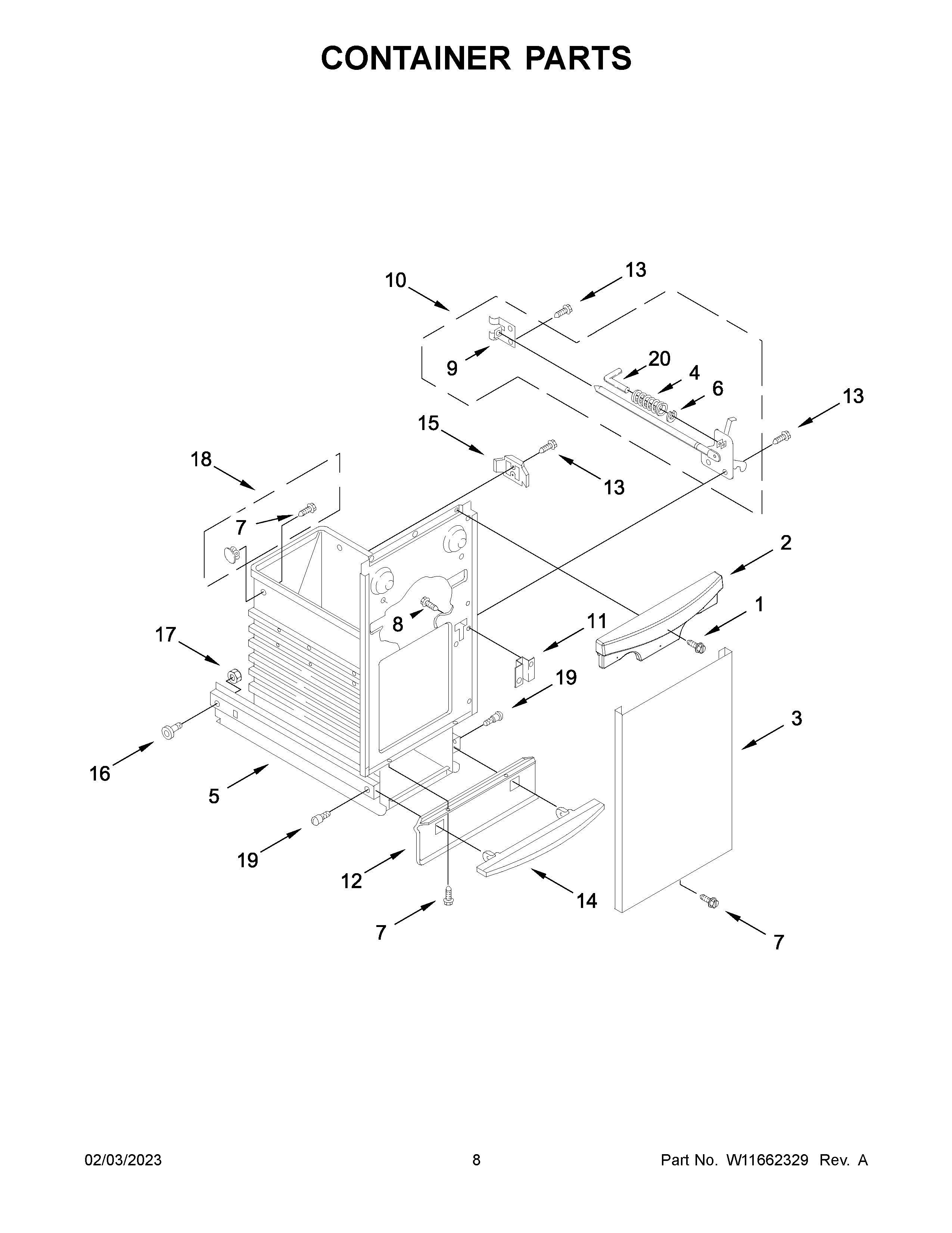 Container parts