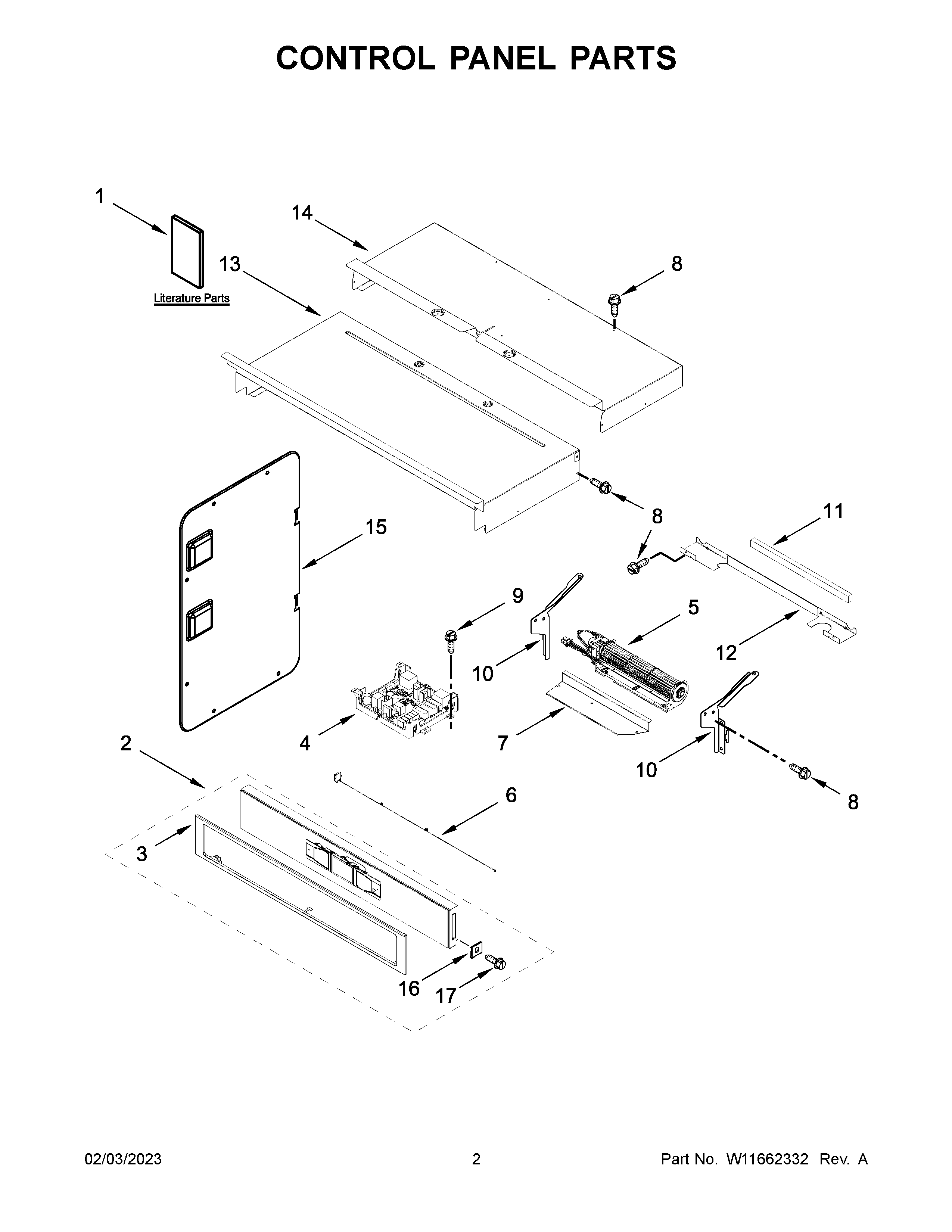 Control panel parts
