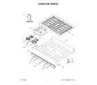 Whirlpool WFG550S0HV3 cooktop parts diagram