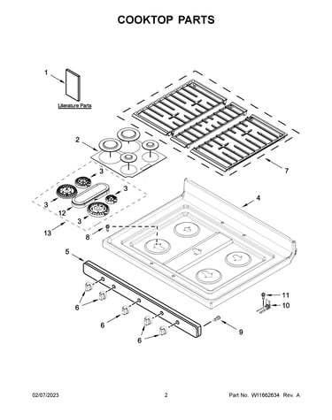 Cooktop parts