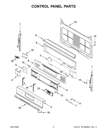 Control panel parts