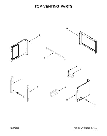 Top venting parts