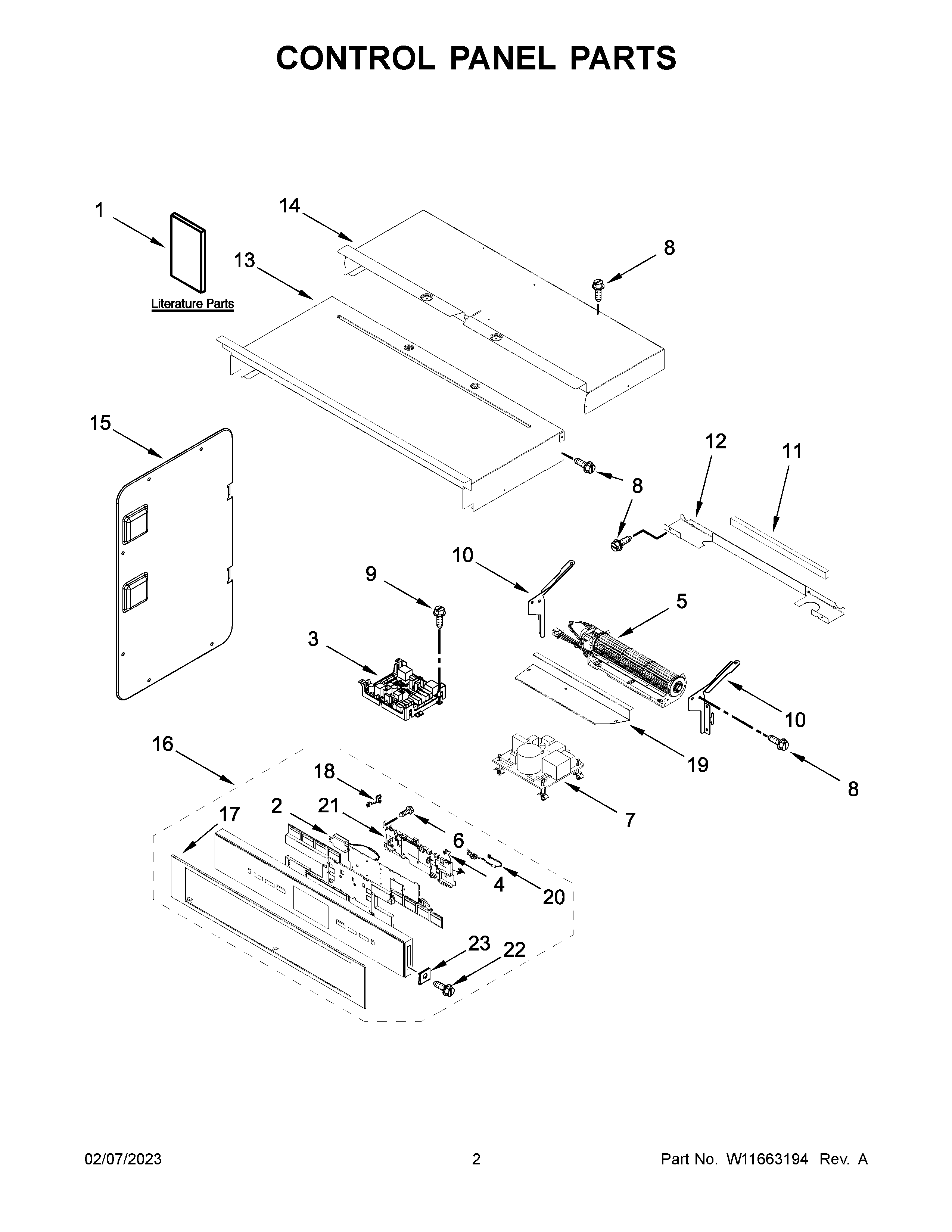 Control panel parts