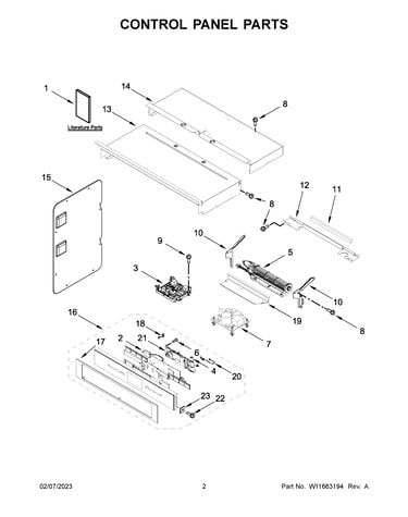Control panel parts