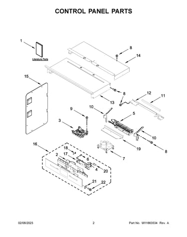 Control panel parts