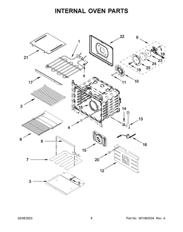Internal oven parts