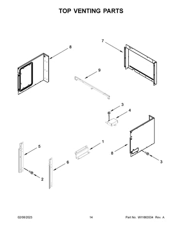 Top venting parts