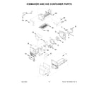 Whirlpool WRX735SDBM02 icemaker and ice container parts diagram