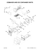 Icemaker and ice container parts