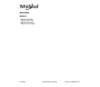 Whirlpool YWML35011KW0 cover sheet diagram