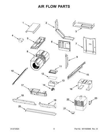 Air flow parts