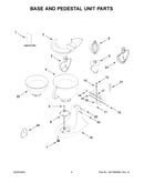 Base and pedestal unit parts