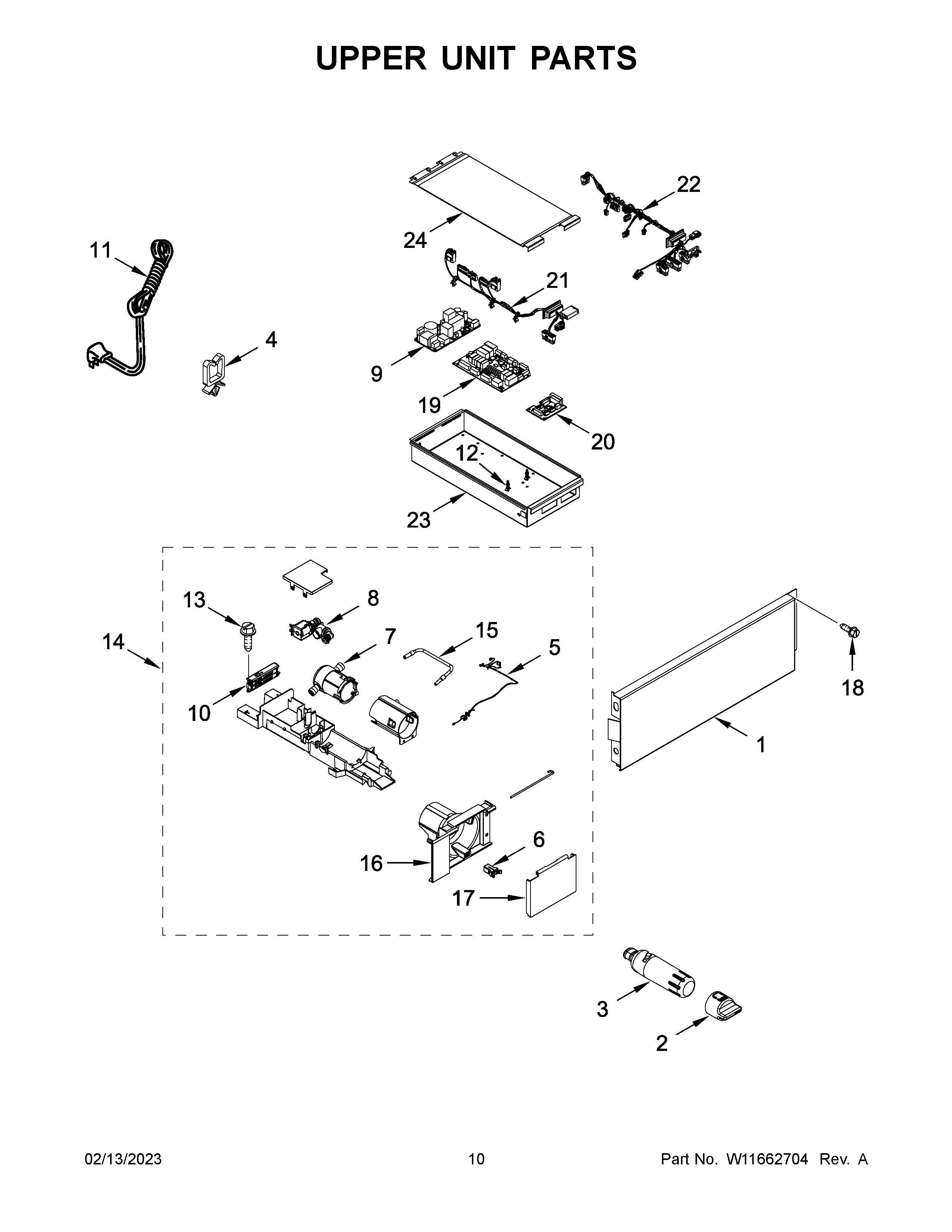 Upper unit parts