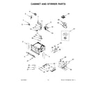 Whirlpool WOC75EC7HS22 cabinet and stirrer parts diagram