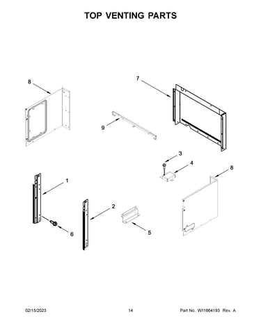 Top venting parts