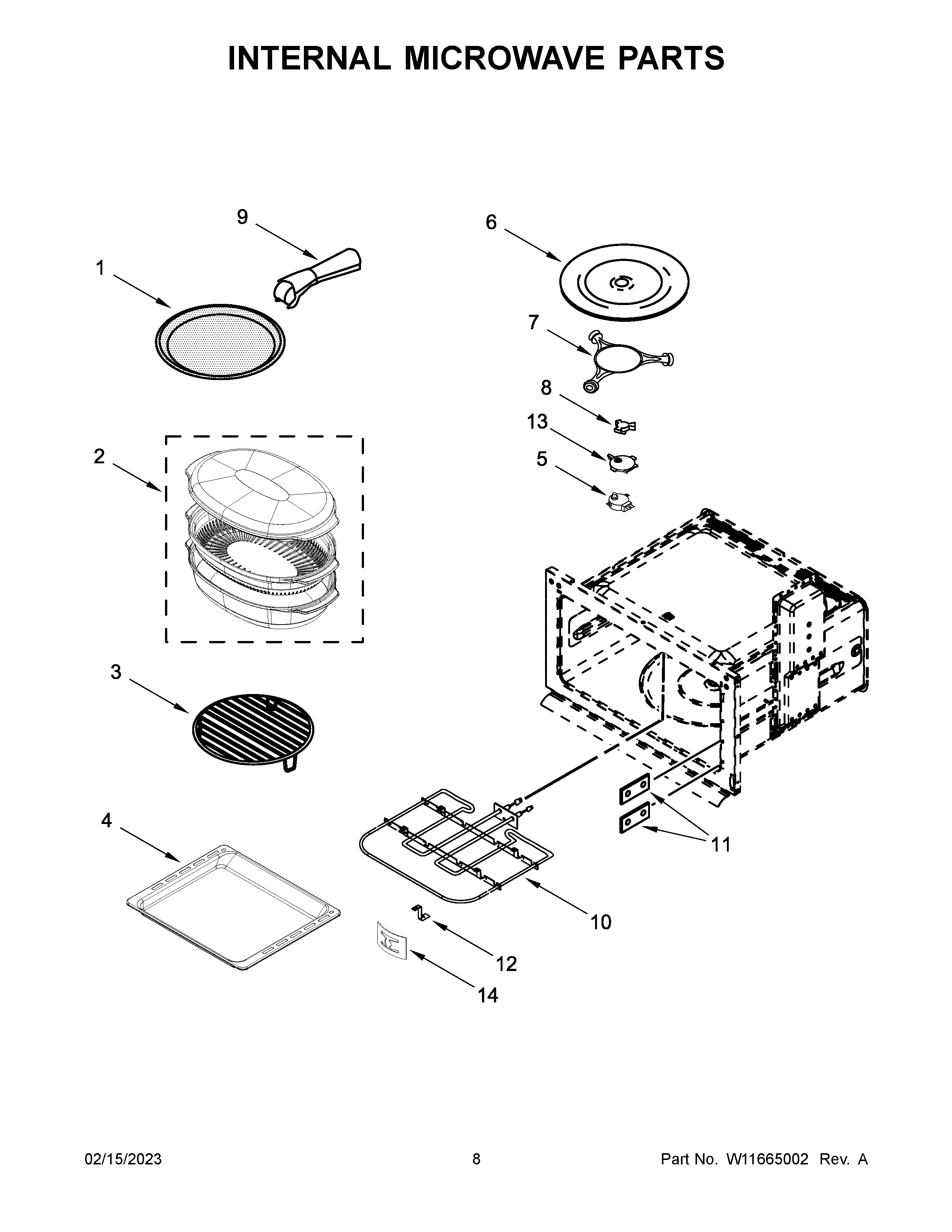 Internal microwave parts