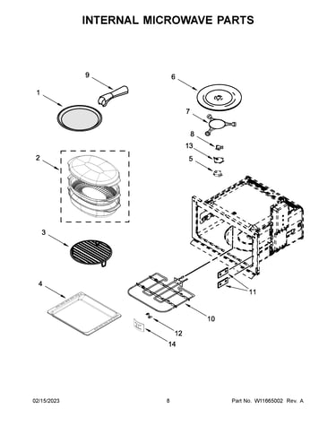 Internal microwave parts