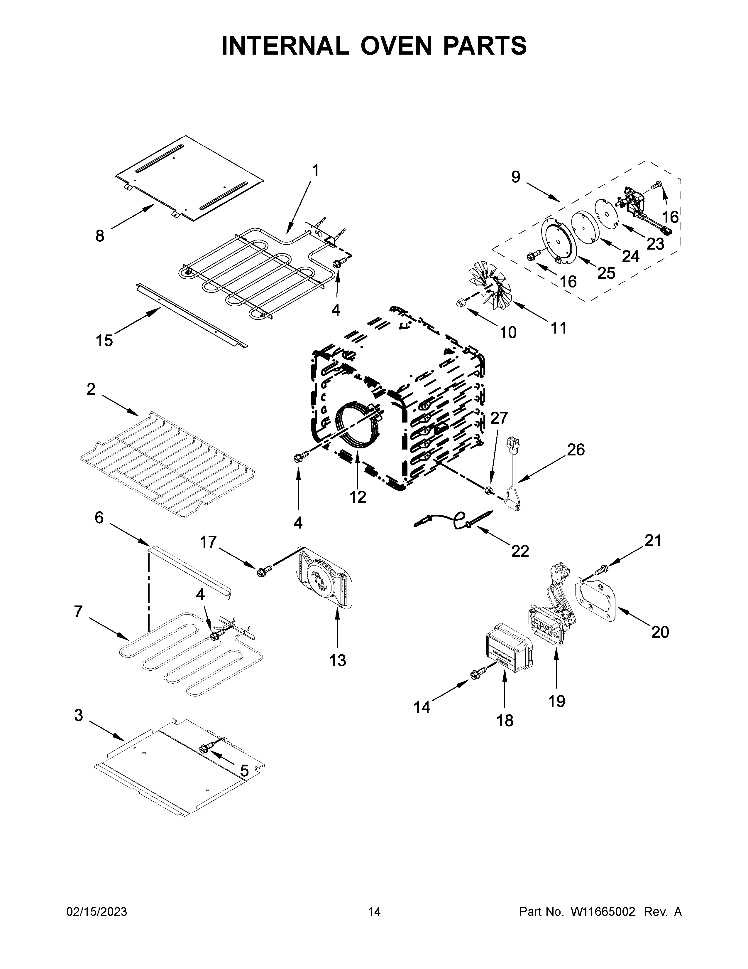 Internal oven parts