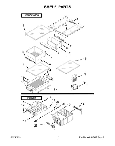 Shelf parts
